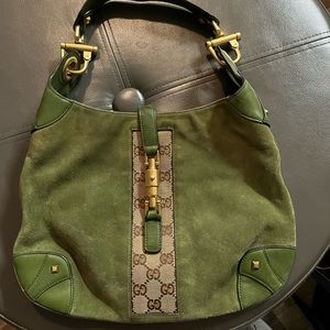 Gucci Suede Green Bag